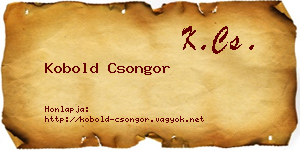 Kobold Csongor névjegykártya