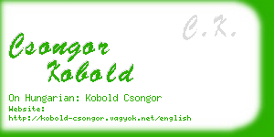 csongor kobold business card